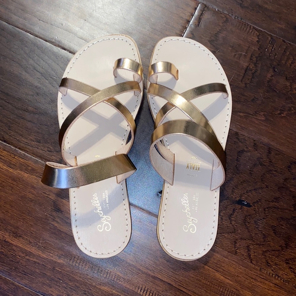 Seychelles Real Leather sandals- gold